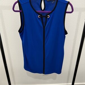Ivanka Trump Royal Blue Tank with Black Accents